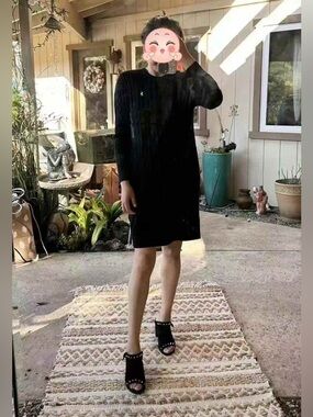 Polo by Ralph Lauren Black sweater Long-Sleeve Knit Shift Dress